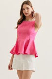 Pink Paradise Peplum Blouse