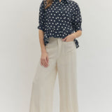 Navy Darling Polka Dot Top