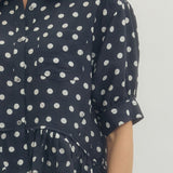 Navy Darling Polka Dot Top
