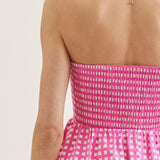 Darling Check Peplum Top