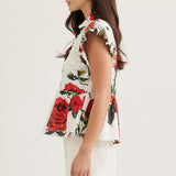 Rose Garden Ruffle Peplum Top