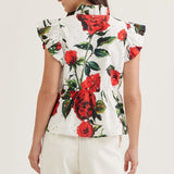 Rose Garden Ruffle Peplum Top