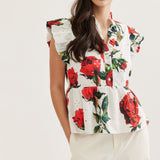 Rose Garden Ruffle Peplum Top