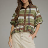 Fall in Line Plaid Top