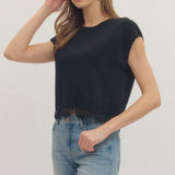 The Lace Edit Short Sleeve Sweater