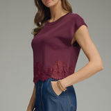 Merlot Moment Lace Top
