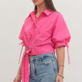Pink Wrap Top