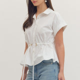 Cinched & Chic Peplum Top