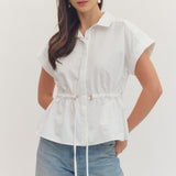 Cinched & Chic Peplum Top