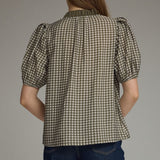 Emery Gingham Top | Olive