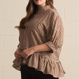 Brown Sugar Gingham Top