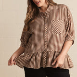 Brown Sugar Gingham Top