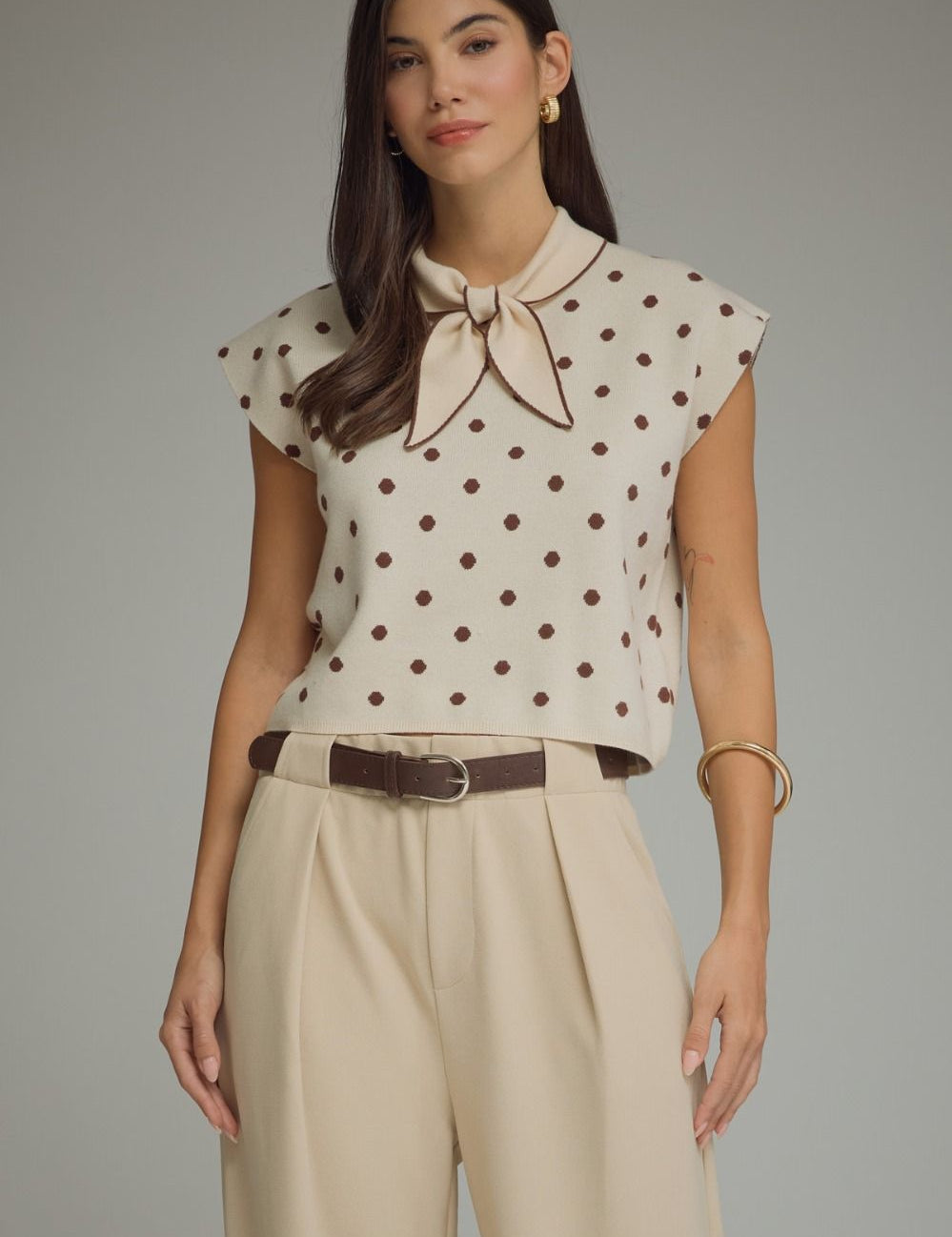 The Dot To Dot Sweater Top