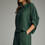 The Evergreen Scallop Top