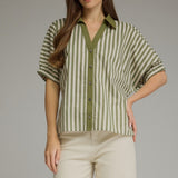 Olive Hour Stripe Top