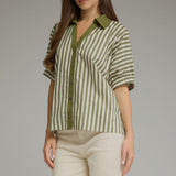 Olive Hour Stripe Top