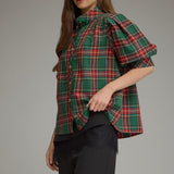 Home for the Holidays Plaid Top