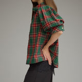 Home for the Holidays Plaid Top