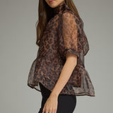 The Leopard Luxe Bow Back Top