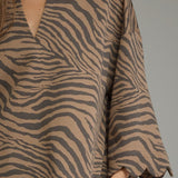 Wild Side Tiger Print Scallop Top