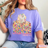 Knee Shall Bow Jesus Easter Graphic Tee | Purple