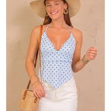 Meet Me Downtown Polka Dot Halter Top