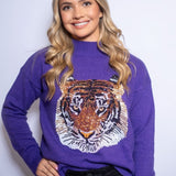 Tiger Purple Sweater