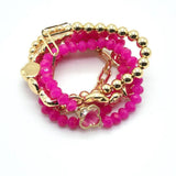 Beaded Clover Accent Jewelry Set Bracelet