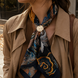 Adjustable Organic Pebble Scarf Necklace