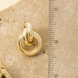 Gold Dipped Thick Layered Door Knocker Earrings