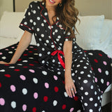 Dotty Darling Polka Dot Ruffle Pajama Set