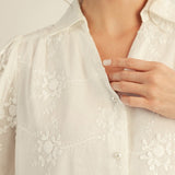 Pearl Petal Button Top