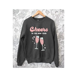 Cheers to the New Year Sweatshirt - Champagne Glass