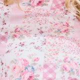 Patchwork Floral Mock Neck Top