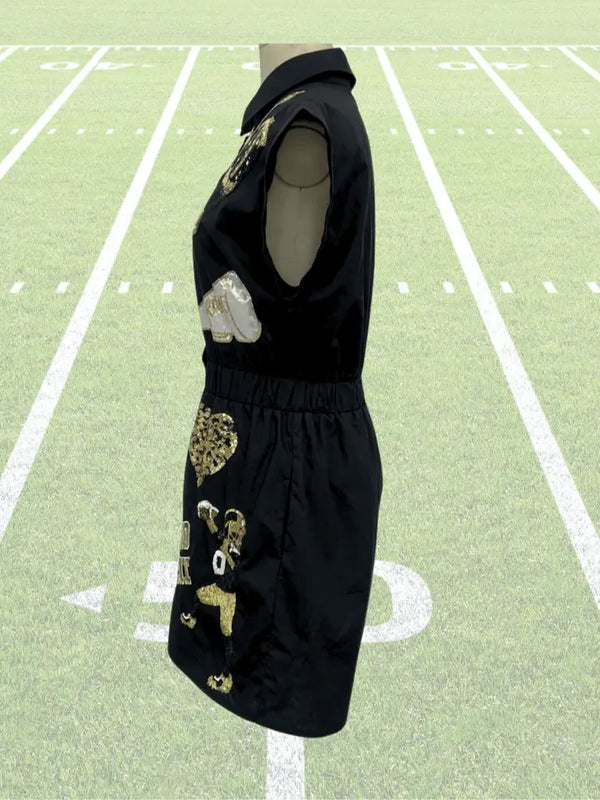 Black Gold Gameday Romper
