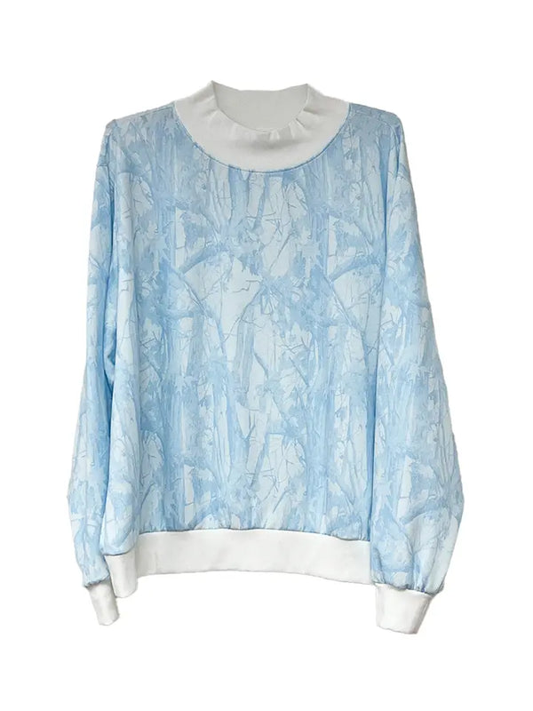 Iced Out Camo Blue Mockneck
