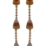 Halloween Candy Enamel W Rhinestone Post Earrings