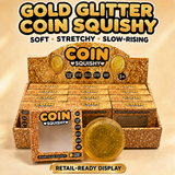 Gold Glitter Dollar Coin Slow Rising Squishy Toy