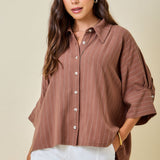 Espresso Lane Pinstripe Top