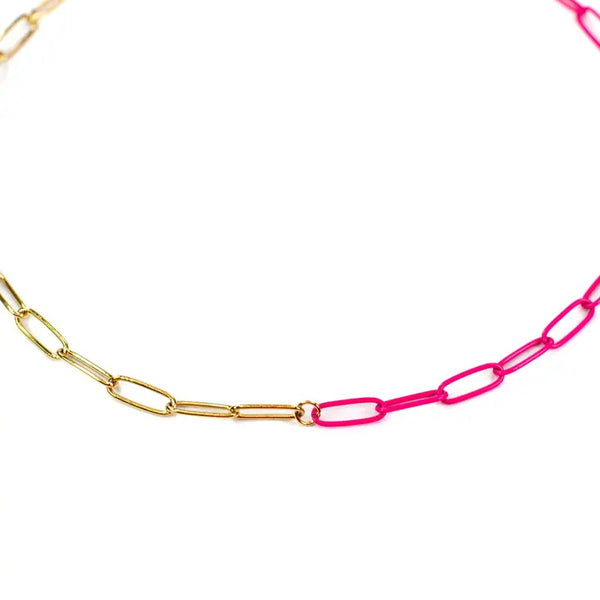 Paperclip Chain Link Necklace