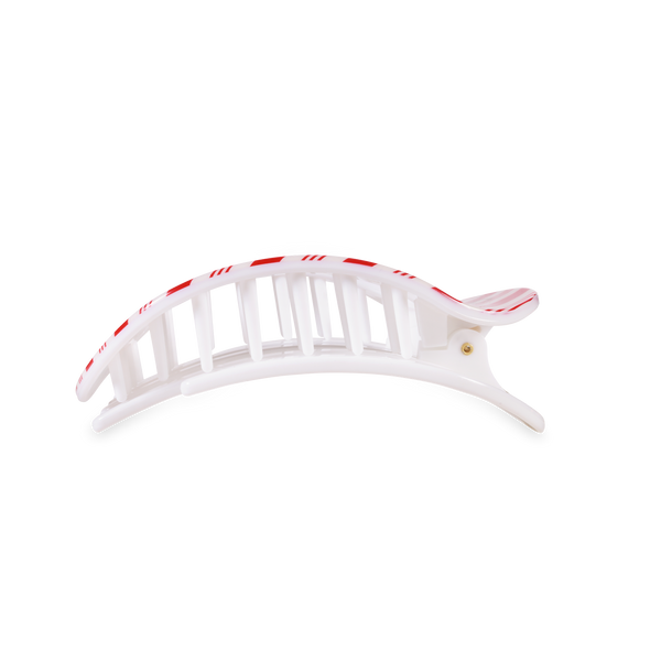 Flat Round Hair Clip | Medium | Candy Cane Crush