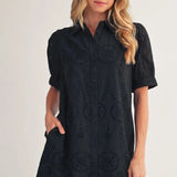 Black Eyelet Dress