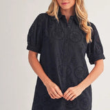 Black Eyelet Dress