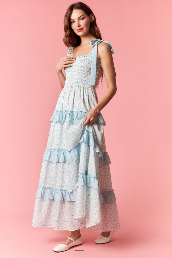 The Blue Skies & Bows Maxi Dress