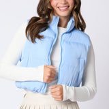 Puffer Padded Vest with Satin Organza Bow