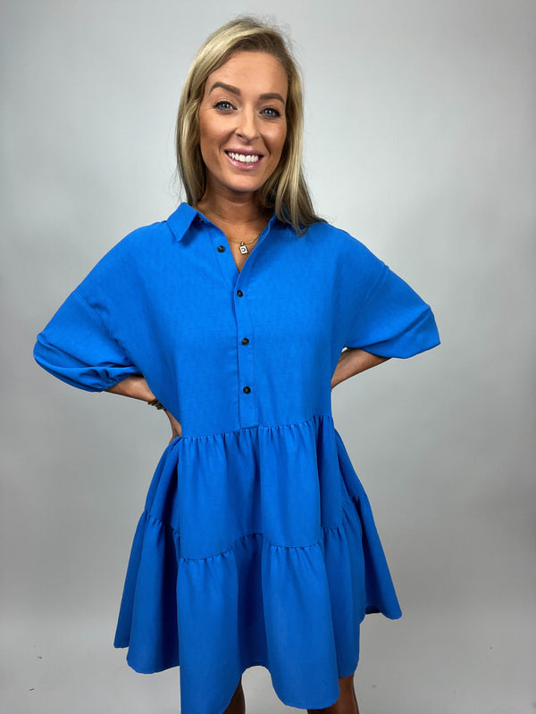 Be My Blues Dress - Plus and Regular