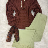Espresso Eyelet Top