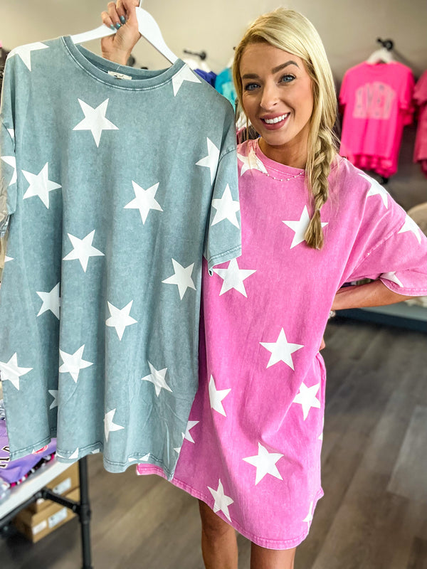 My Stars T-Shirt Dress - Pink