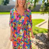 Vacay Me Away Bright Pattern  Dress