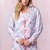 Pink Blue Bow Pajamas